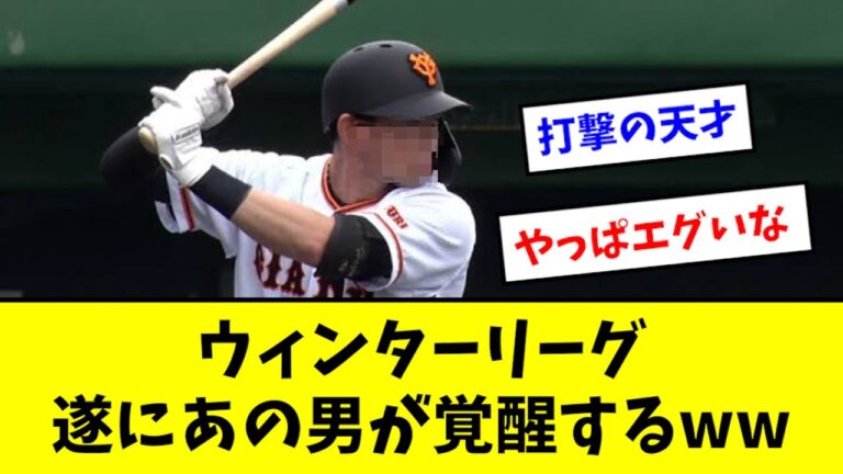 【打撃の天才】台湾ウィンターリーグ、遂にあの選手が覚醒するwwwwww