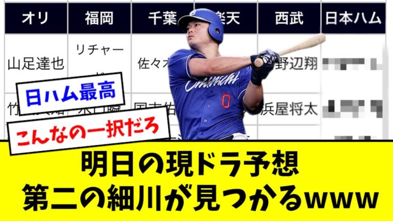 現役ドラフト候補、第二の細川が見つかるwwwwwwww【2chなんJ反応】
