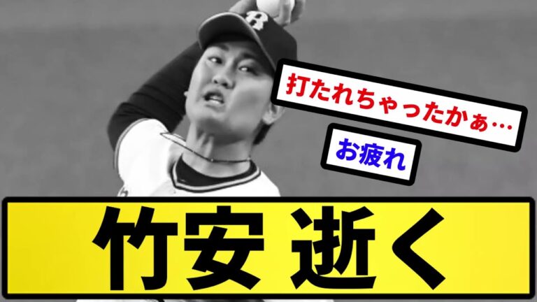 【来年いるかどうか...】竹安 逝く【反応集】【プロ野球反応集】【2chスレ】【5chスレ】