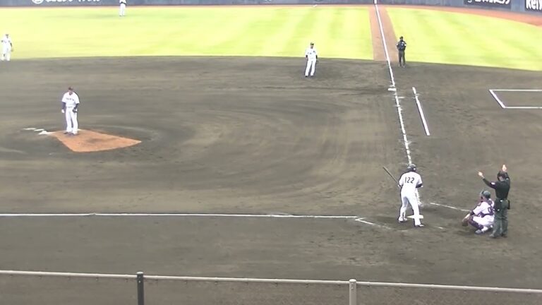 ジャイアンツ太田龍 マリーンズの谷川唯人を空振り三振【プロ野球12球団合同トライアウト2023年11月15日】