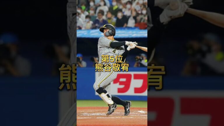 【阪神タイガース】2023俊足ランキング#shorts#阪神#中野#プロ野球#WBC#熊谷