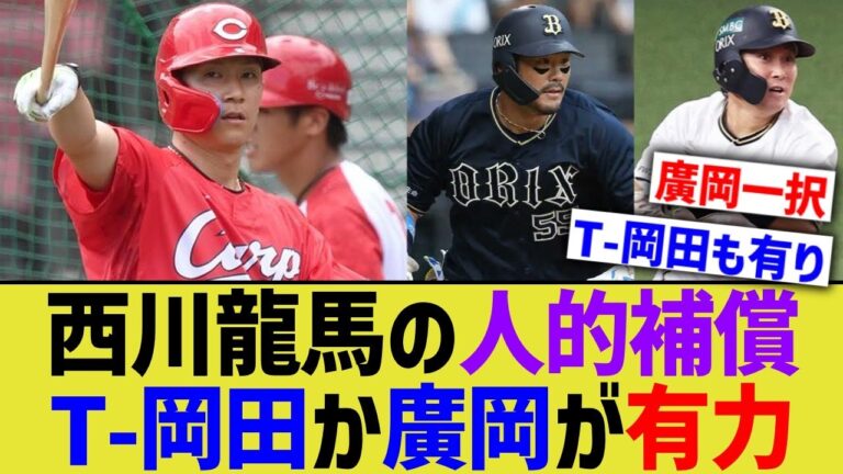 西川龍馬の人的補償、T 岡田か廣岡だとの見解が強まるwwww【なんJ プロ野球反応】