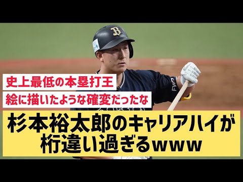 杉本裕太郎のキャリアハイが桁違い過ぎるwww【なんJ反応】