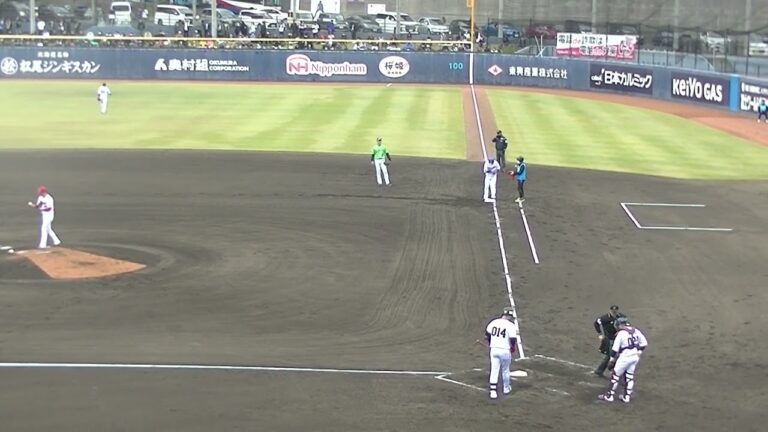 カープ行木俊 伊藤康祐をセカンドエラーで出塁許すもオリの釣 寿生を三振で締める【プロ野球12球団合同トライアウト2023年11月15日】