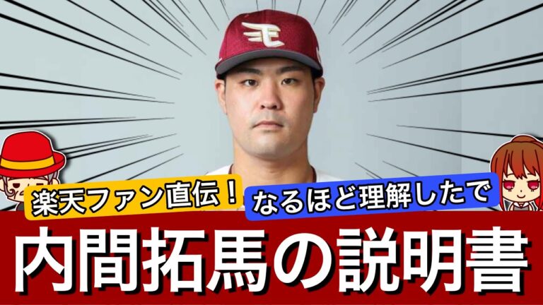 【楽天ファンによる】内間拓馬の取り扱い説明書【現役ドラフト2023】