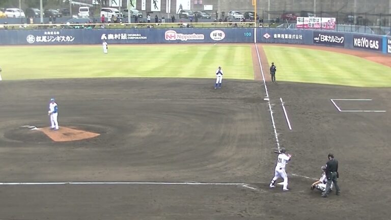 元バファローズ園部佳太 ファイターズ立野和明から四球を選ぶ【プロ野球12球団合同トライアウト2023年11月15日】