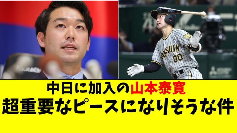 【中日】山本泰寛の獲得が実は、超ピンズドの補強と判明！