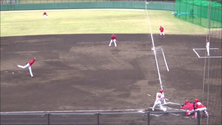 アドゥワ誠 vs 二俣翔一（2打席）　～広島東洋カープ秋季キャンプ2023 紅白戦～