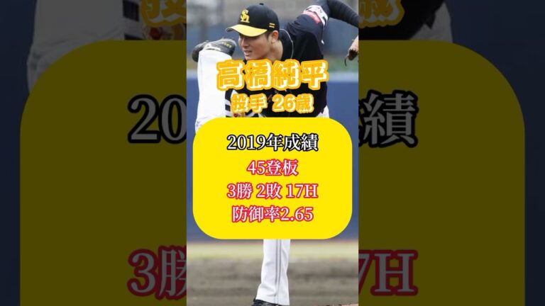 2023トライアウトを受けた選手達のキャリアハイシーズン【ソフトバンク編】