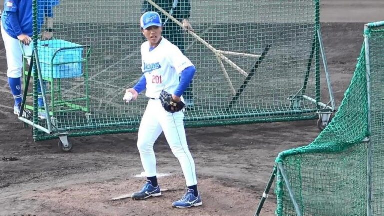 支配下再昇格を目指す5年目・竹内龍臣がフリー打撃に登板！味谷と星野への全投球。味谷が特大ファウルも！（2024年2月18日）