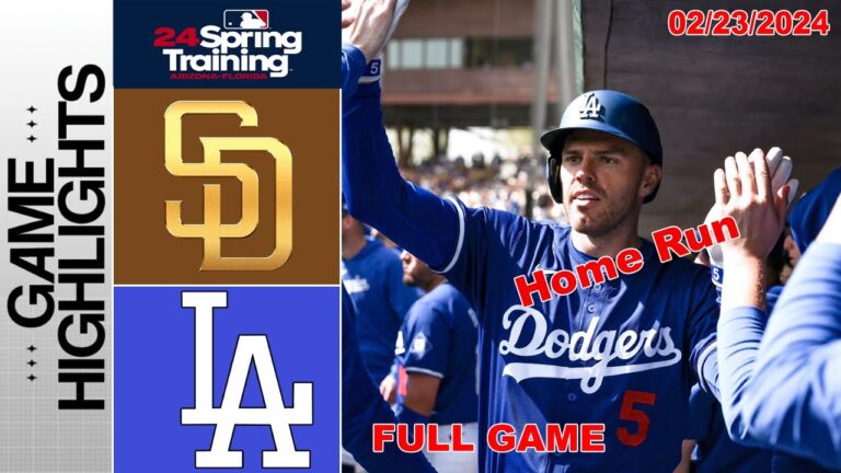ロサンゼルス・ドジャース vs サンディエゴ・パドレス フルゲーム 2024年2月23日 |  MLB スプリングトレーニング 2024