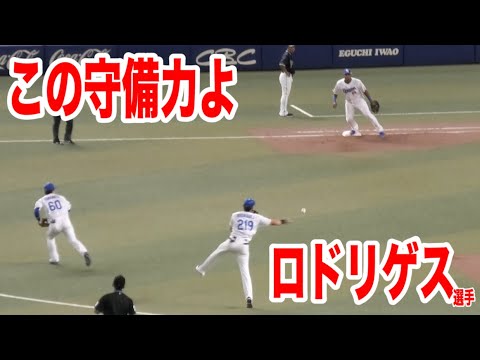 【育成選手の守備！？】ロドリゲス選手の3打席とセンターに抜けそうな打球を軽快に処理する！中日vsヤクルト2024/03/02