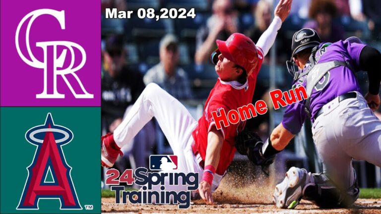 コロラド・ロッキーズ vs ロサンゼルス・エンゼルス 2024 年 3 月 8 日 試合ハイライト |  MLB スプリングトレーニング 2024