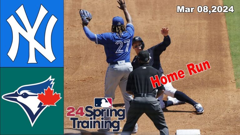 ニューヨーク・ヤンキース vs トロント・ブルージェイズ・レッズ 2024年3月8日 試合ハイライト |  MLB スプリングトレーニング 24
