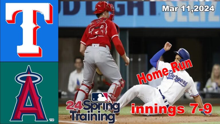 テキサス・レンジャーズ vs ロサンゼルス・エンゼルス [innings 7-9] ゲームハイライト 2024 年 3 月 11 日 |  MLBスプリングトレーニング