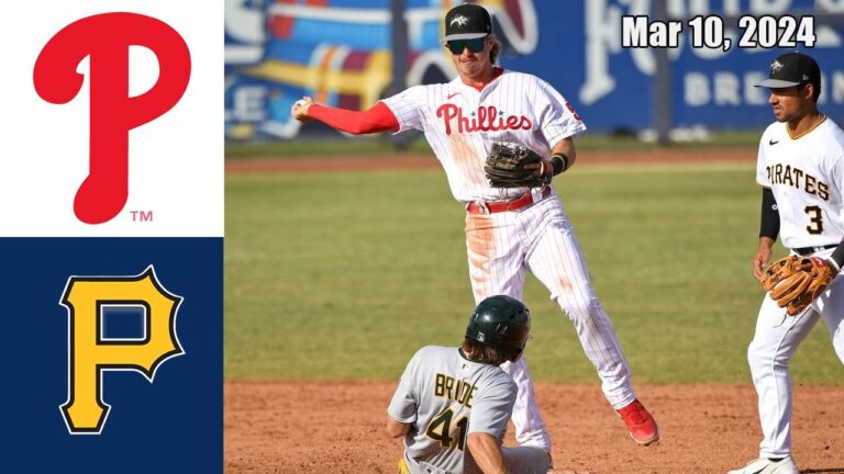 フィラデルフィア フィリーズ vs ピッツバーグ パイレーツ 2024 年 3 月 10 日 フルゲーム |  MLB スプリングトレーニング 24