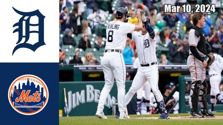 デトロイト・タイガース vs ニューヨーク・メッツ 2024年3月10日 フルゲーム |  MLB スプリングトレーニング 24