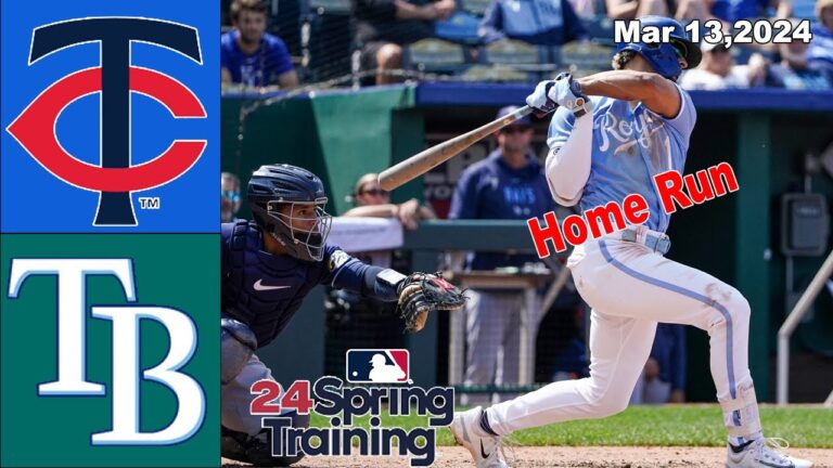 ミネソタ・ツインズ vs タンパベイ・レイズ 2024年3月13日 試合ハイライト |  MLB スプリングトレーニング 2024