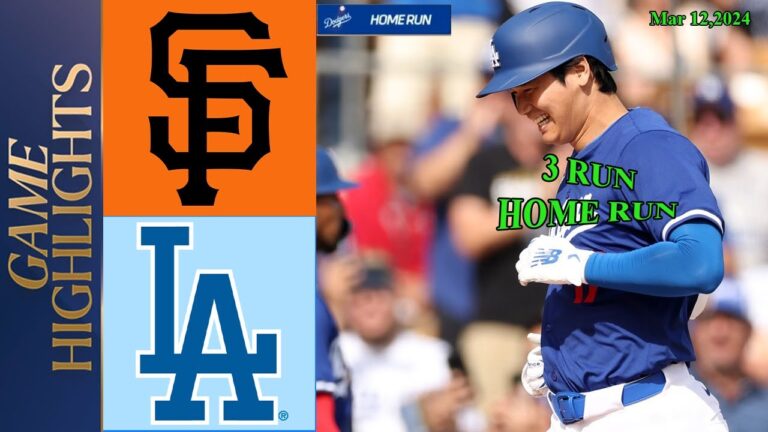 ジャイアンツ vs. ドジャースの全試合ハイライト (7 回目から決勝) 2024 年 3 月 12 日 |  MLB ハイライト | 春季トレーニング。