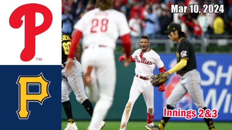 フィラデルフィア フィリーズ vs ピッツバーグ パイレーツ フルゲーム 2024 年 3 月 10 日 |  MLB スプリングトレーニング 24