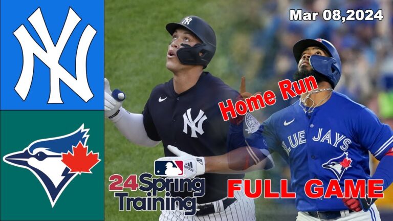 ニューヨーク・ヤンキース vs トロント・ブルージェイズ 全試合ハイライト 2024 年 3 月 8 日 |  MLB スプリングトレーニング 2024