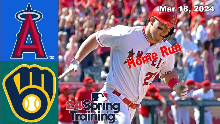 ロサンゼルス・エンゼルス vs ミルウォーキー・ブルワーズ 2024年3月18日 試合ハイライト |  MLBスプリングトレーニング