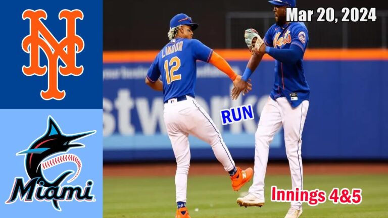 メッツ vs マーリンズ ゲームハイライト 4、5 回 2024 年 3 月 20 日 |  MLB スプリングトレーニング 2024