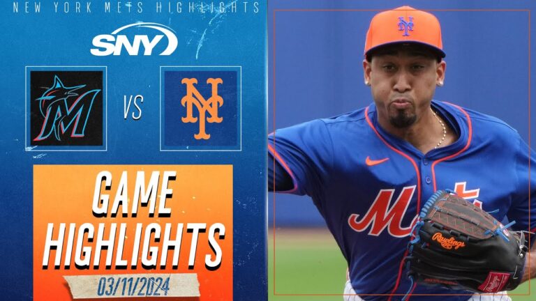 Edwin Diaz strikes out the side in the Mets matchup with the Marlins on Monday night | SNY