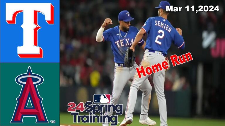 テキサス・レンジャーズ vs ロサンゼルス・エンゼルス [innings 1-3] ゲームハイライト 2024 年 3 月 11 日 |  MLBスプリングトレーニング