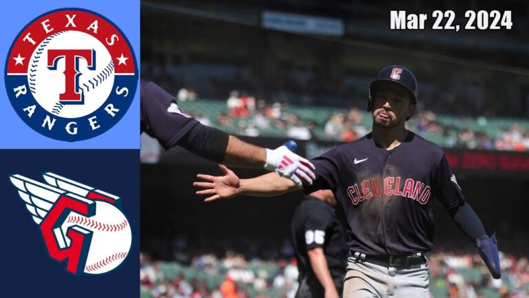 テキサス・レンジャーズ vs クリーブランド・ガーディアンズ 試合ハイライト 2024 年 3 月 22 日 |  MLBスプリングトレーニング