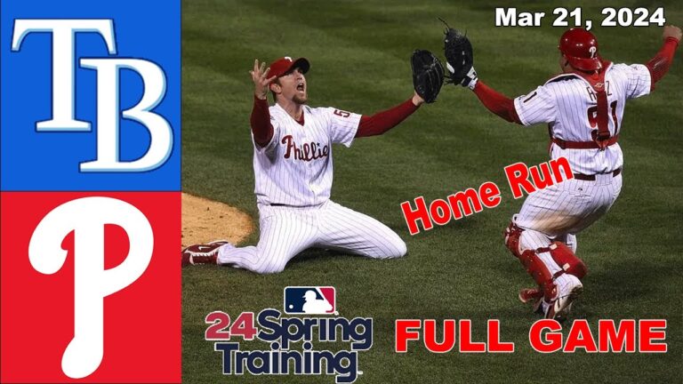 タンパベイ レイズ vs フィラデルフィア フィリーズ フルゲーム ハイライト 2024 年 3 月 21 日 |  MLB スプリングトレーニング 2024