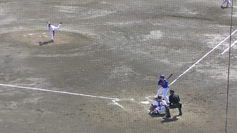 DeNA小深田大地フォアボールを選ぶ（2024年3月13日 教育リーグ 読売ジャイアンツ対 横浜DeNAベイスターズ）