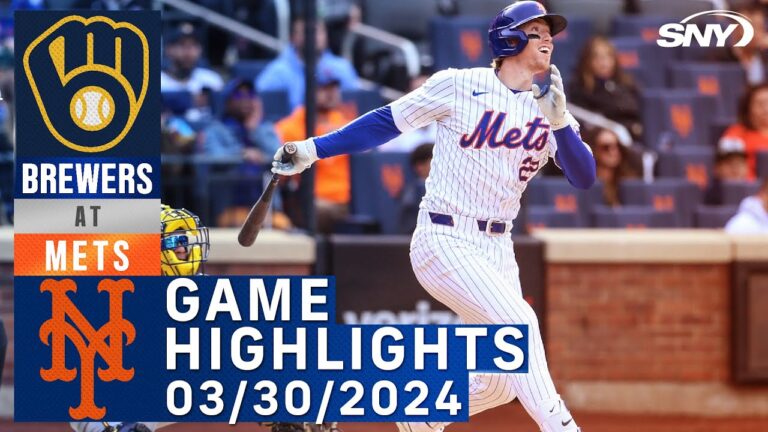 メッツ vs ブルワーズ (3/30/24) | ニューヨーク・メッツのハイライト |  SNY