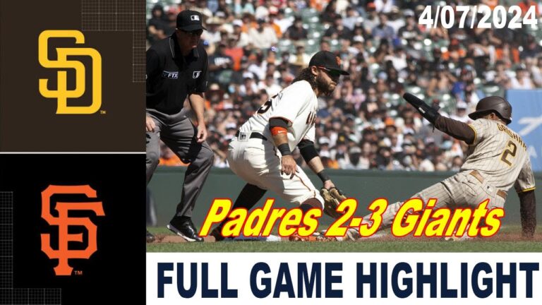 サンディエゴ・パドレス対サンフランシスコ・ジャイアンツの全ハイライト (4/07/24) |  MLB ハイライト 2024