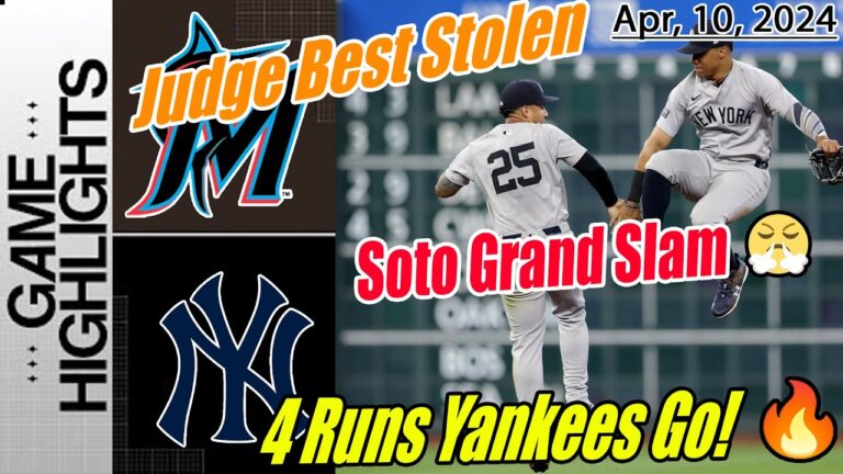 ニューヨーク・ヤンキース vs マイアミ・マーリンズ  [Highlights] ジャッジベスト盗塁＆ソトグランドスラム |  MLB ハイライト
