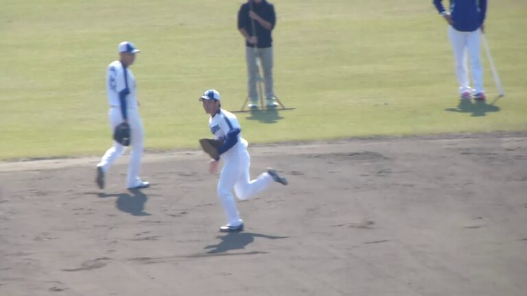 2017 11-05 中日ドラゴンズ秋季キャンプ 投手陣ノック　丸山・笠原・伊藤・山本（育成）