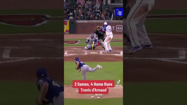 Travis d’Arnaud Hits His 4th Home Run In Two Games! #travisdarnaud #bravesbaseball #mlbhighlights