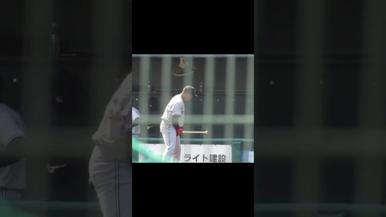 【巨人】前田研輝がベンチ前で片手でタイミング合わせたり素振りをする（春季リーグ 千葉ロッテマリーンズ対 読売ジャイアンツ2024年3月14日）