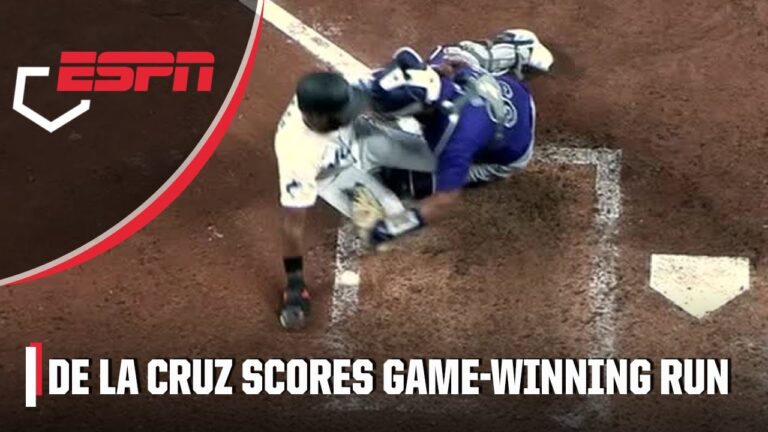 マーリンズが打席での体当たりプレーの末にサヨナラ勝ち |  ESPN MLB