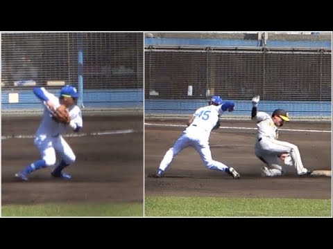 復活登板の岩嵜翔を助ける村松&龍空の華麗な4-6-3ゲッツー！ (2024/02/22)