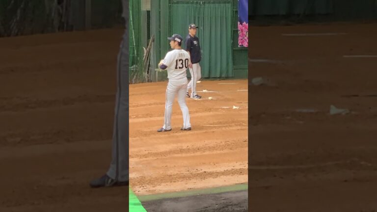 オリックス　小野選手のブルペン投球練習。@宮崎市清武総合運動公園