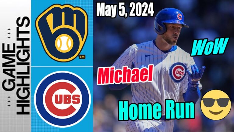 ブルワーズ vs シカゴ・カブス [Highlights] |  2024 年 5 月 5 日 | マイケル・ブッシュの何という努力でしょう！  👏