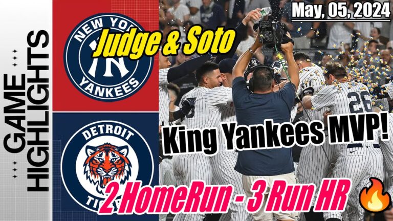 ヤンキース vs タイガース [TODAY] ハイライト |  2 ホームラン - 3 ラン HR [Juan Soto & Judge] キングヤンキースのMVP！