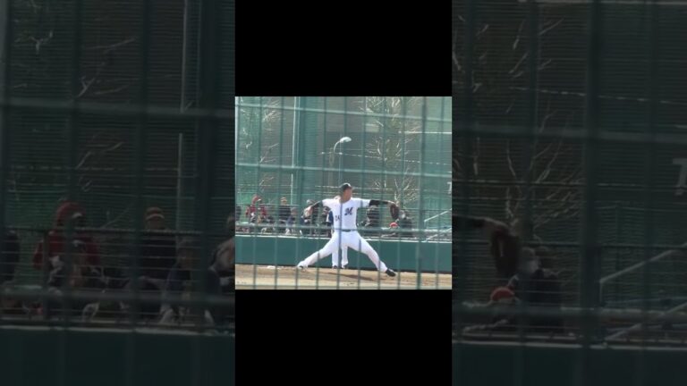 【マリーンズ】古谷拓郎の投球フォーム2024年3月7日 春季教育リーグロッテ浦和球場 千葉ロッテ対 オイシックス新潟アルビレックスBC
