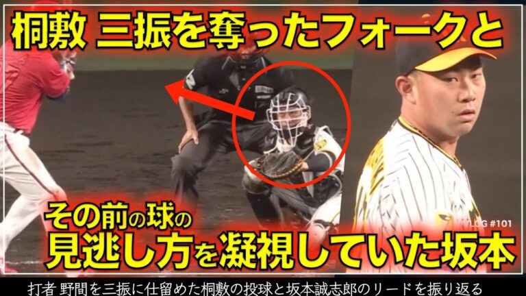 【阪神タイガース】30秒でわかる 桐敷拓馬が野間峻祥を三振に仕留めた投球と坂本誠志郎のリード（阪神対広島 第6戦）