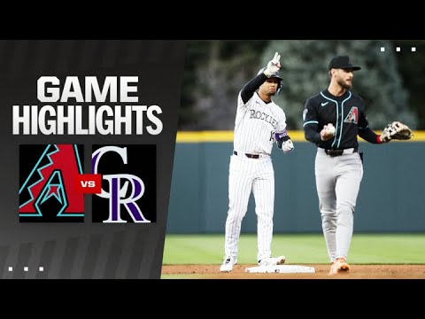 Dバックス対ロッキーズの試合ハイライト (4/9/24) |  MLB ハイライト