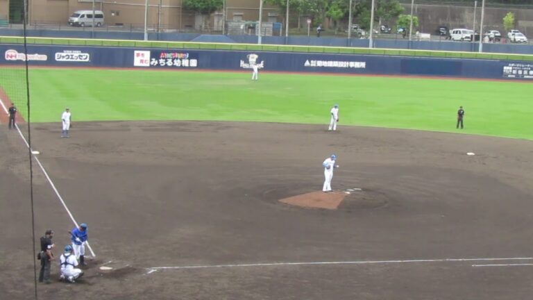 ベイ益子京右がセカンドへの内野安打〜2024年5月8日 日本ハムファイターズ対 横浜DeNAベイスターズ 鎌ヶ谷
