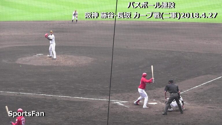 【阪神2年目バッテリー パスボール連投】阪神 藤谷-長坂バッテリー 対広島戦(ファーム) 甲子園 2018.4.27