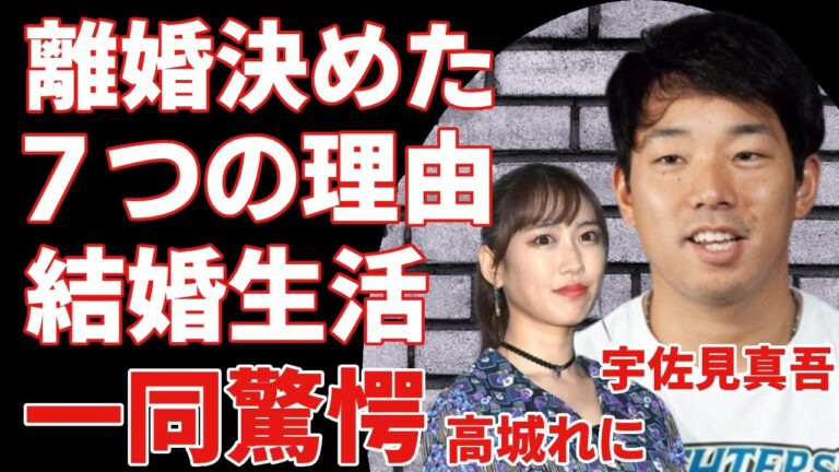 宇佐見真吾と高城れにがスピード離婚した７つの理由に一同驚愕...！「中日」に移籍したプロ野球選手の破綻まみれの遠距離結婚生活の全貌に言葉を失う...