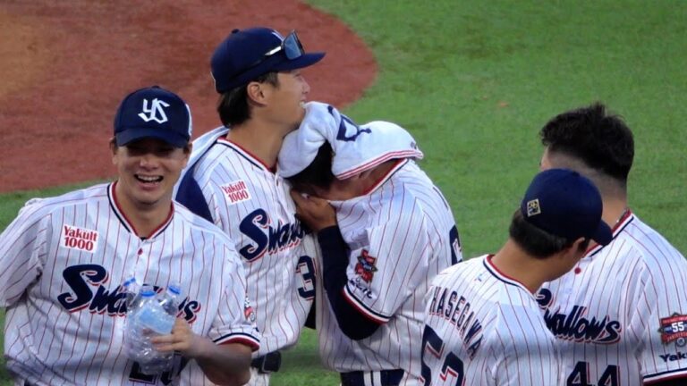 西川遥輝の優しさ！悔しさで号泣の岩田幸宏を慰め続ける最高の兄貴！塩見泰隆のサヨナラホームラン直後 2024/05/03 東京ヤクルトスワローズ ハルキスト